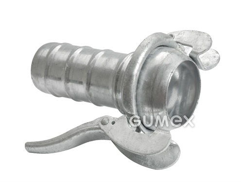 BAUER Nippel mit Haken, DN50, Dorn mit Außendurchmesser 50mm, 20bar, verzinkter Stahl, 